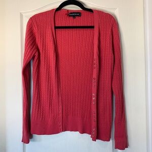 Contemporaine by Simon Fuchsia Cable Knit Cardigan – Women’s Medium 100% cotton